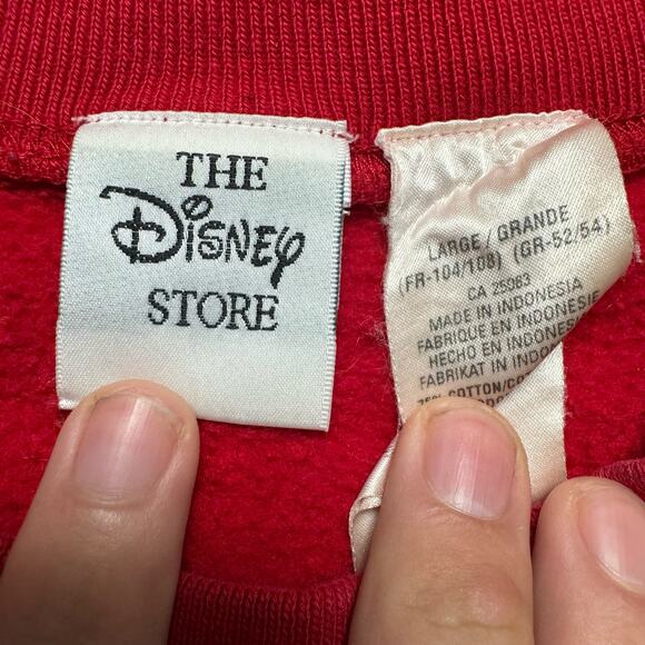Disney Store 90s Vintage Red Mickey Mouse Ringer Sweatshirt - Picture 3 of 7